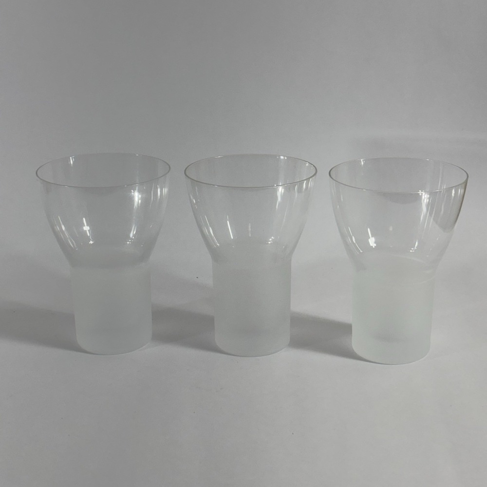 Iittala Finland By Markku Salo "Marius" Frosted Glasses (3)